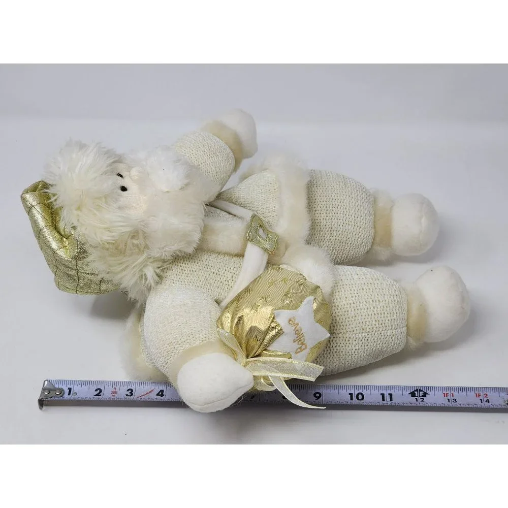 Santa‎ Claus Stuffed Plush Doll KringleClause Holding Gift That Jingles Decor